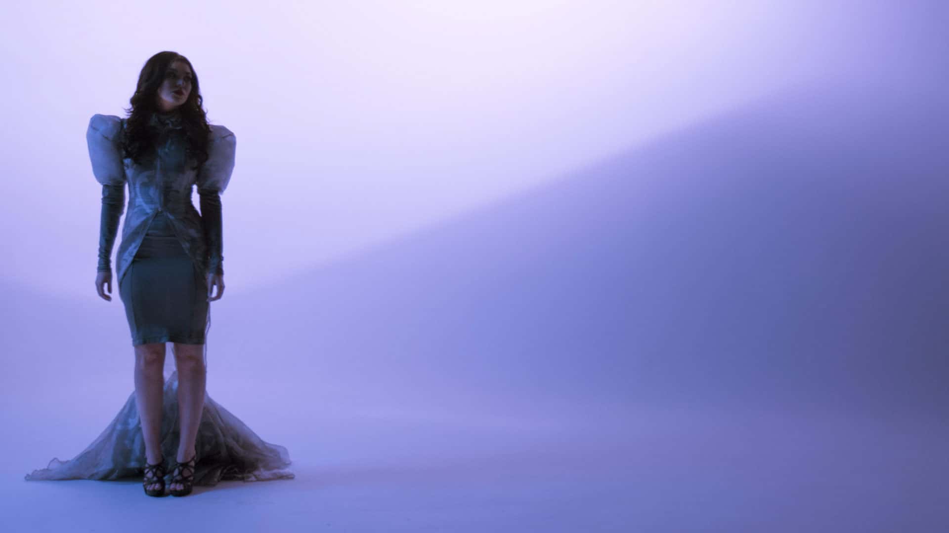 still from music video on cyclorama
